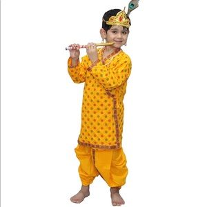 Krishna Costume Little Boys Sz 4-5